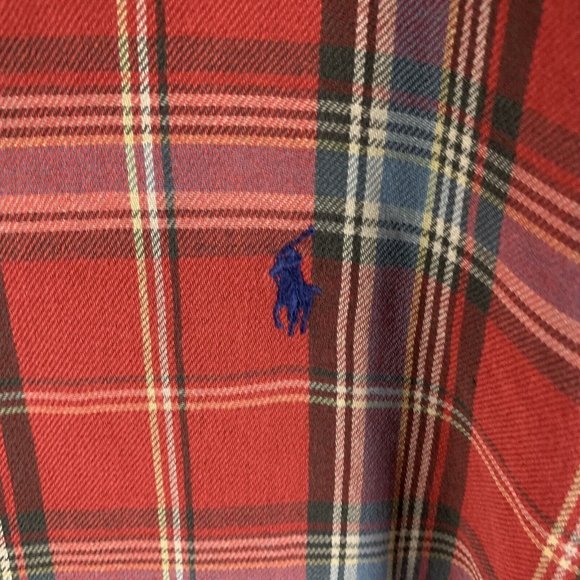 Ralph Lauren Shirt Men 3XLT Multicolor Plaid 100% Cotton Casual Button-Down 8412 - Picture 4 of 10